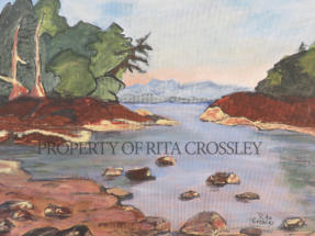 Crystal Cove Tofino  -Acrylic on canvas -16” x 20” - available - Painting by Rita Crossley