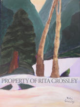 Winter Poplars- Acrylic on canvas - 12” x 16” - Available - Painting by Rita Crossley