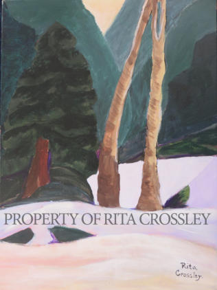winter poplars - by Rita Crossley